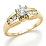 Vintage 14K Yellow Gold 0.74 TCW Diamond Band Ring