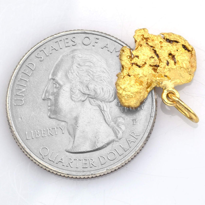 Vintage 24K Natural Yellow Gold Nugget Charm Pendant