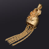 Vintage 14K Yellow Gold Hawaiian Ikaika Warrior Helmet Charm Pendant 2.6 Grams