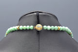 Lise Mori K 14K Yellow Gold Burmese Jade & Diamond Beaded Necklace