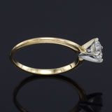 Vintage 14K Yellow Gold 0.68 Ct Round Diamond Solitaire Band Ring