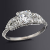 Antique Platinum 0.89 TCW Diamond Band Ring