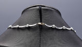 Vintage 14K White Gold 1.02 TCW Diamond Floral Link Necklace