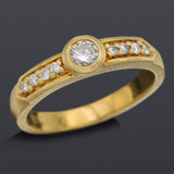 Estate 18K Yellow Gold 0.33 TCW Diamond Band Ring