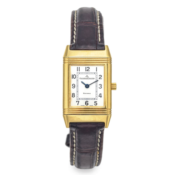 Jaeger LeCoultre Reverso 18K Gold Women's Watch + Box, Paper Ref. 260.1.08