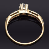 Antique 18K & 14K Yellow Gold 0.38 TCW Diamond Art Deco Band Ring