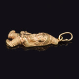 Vintage 14K Yellow Gold Gnome Charm Pendant 1.4 Grams