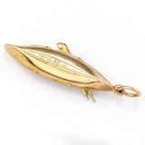 Vintage 14K Yellow Gold Row Boat Charm Pendant