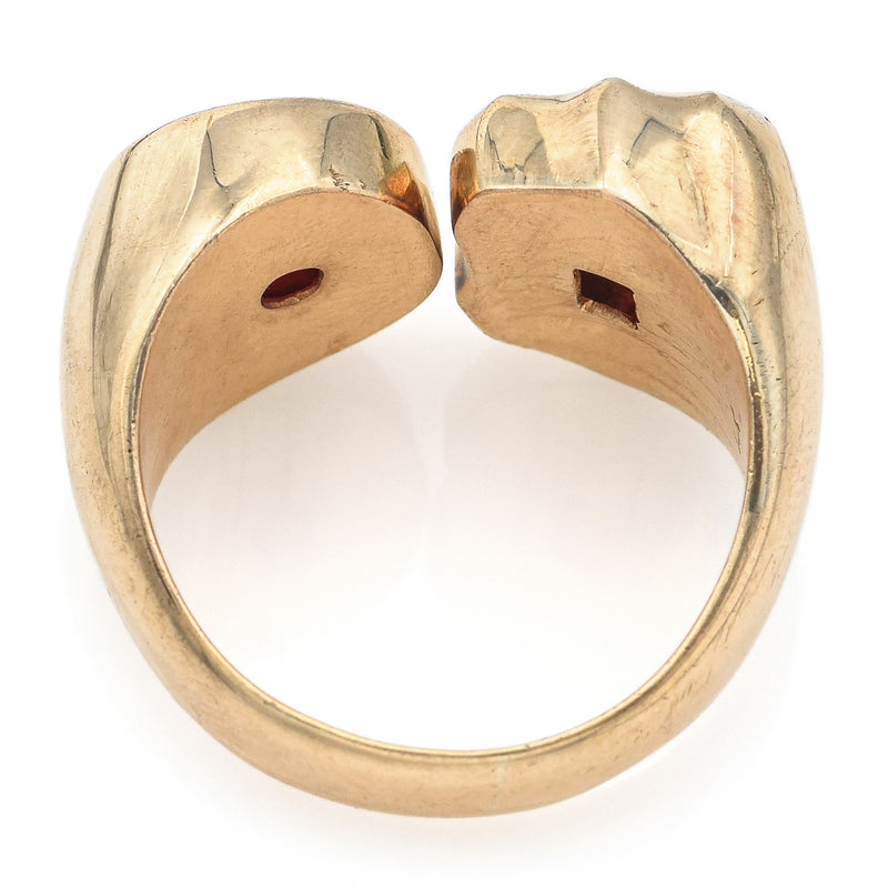 Antique 18K Yellow Gold Carnelian Intaglio Wrap Ring
