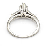 Vintage 14K White Gold 0.63 Ct Diamond Three-Stone Band Ring