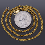 Vintage 22K Yellow Gold Cable Chain Necklace 2.8 mm 16.0 Grams 17 Inches