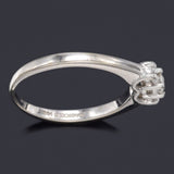 Vintage Magicglo Platinum & 14K Gold 0.23 TCW Diamond Three-Stone Band Ring