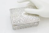 Antique Victorian Jenner & Knewstub Sterling Silver Crystal Vanity Box