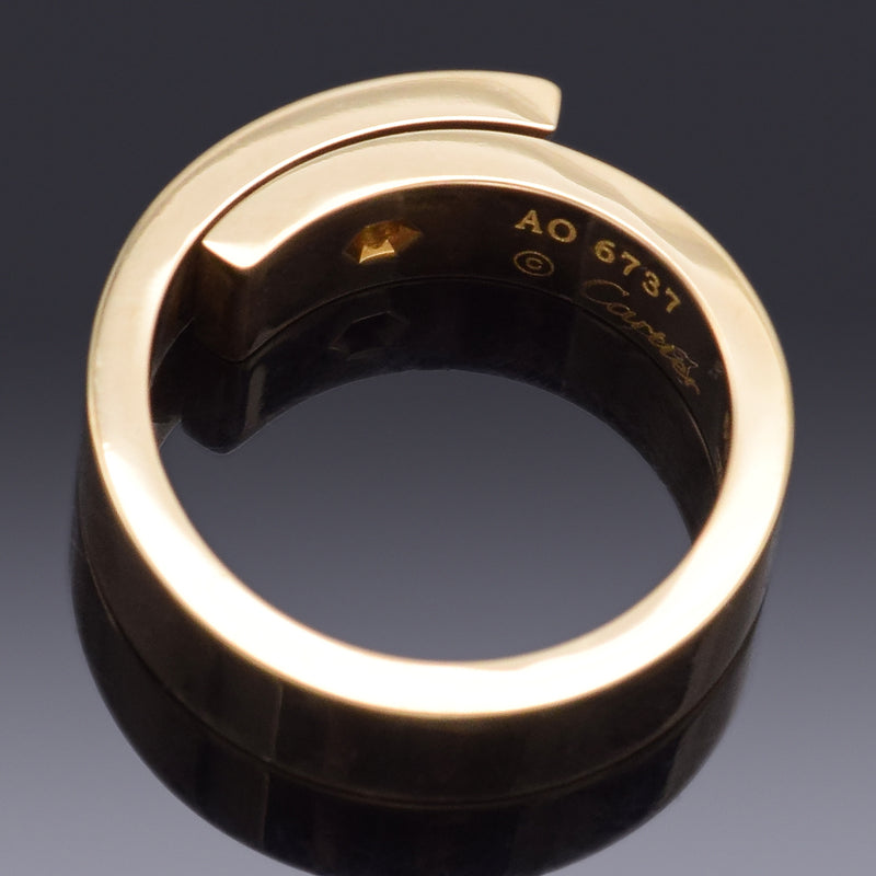 Cartier 18K Yellow Gold Anniversary Diamond Band Ring Size 53