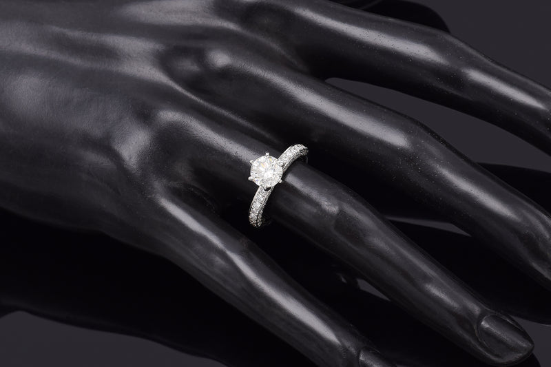 GIA Certified Platinum 2.42 TCW Round Brilliant Diamond Band Ring 5.4 Grams