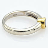 Estate 14K White And Yellow Gold Sapphire Ring