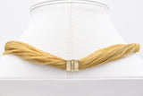 H.W. BURDICK CO. 14K Yellow Gold Italy Woven Mesh Torsade Necklace 17.25 Inches