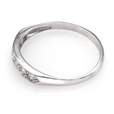Vintage Platinum 0.42 TCW Diamond Semi-Eternity Band Ring