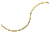 Antique Victorian 14K Yellow Gold Sapphire Tennis Bracelet