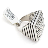 John Hardy Large Sterling Silver Bedeg Square Ring