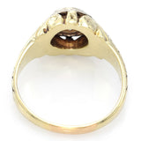 Antique 14K Gold 0.93 Carat Old Euro Diamond Art Deco Band Ring 6.7 Grams Sz 9.5