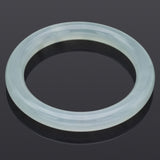 GIA Certified Translucent Bluish Green Jadeite Jade Bangle Bracelet