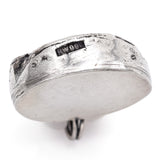 Vintage Henryk Winograd HW 999 Fine Silver Repoussé Woman Flower Pendant 24.5mm
