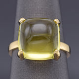 Tiffany & Co. Paloma Picasso 18K Gold Lemon Quartz Sugar Stacks Ring Size 5.5