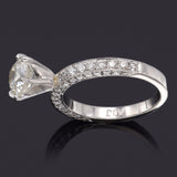 GIA Certified Platinum 2.42 TCW Round Brilliant Diamond Band Ring 5.4 Grams