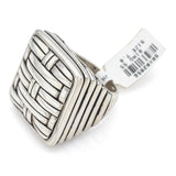 John Hardy Large Sterling Silver Bedeg Square Ring