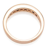 Vintage 14K Yellow Gold Sapphire & Diamond Semi-Eternity Band Ring