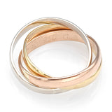 Cartier 18K Tricolor Gold Trinity 2.5 mm Band Ring + Pouch
