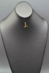 Vintage 14K Yellow Gold Ski Racer Charm Pendant