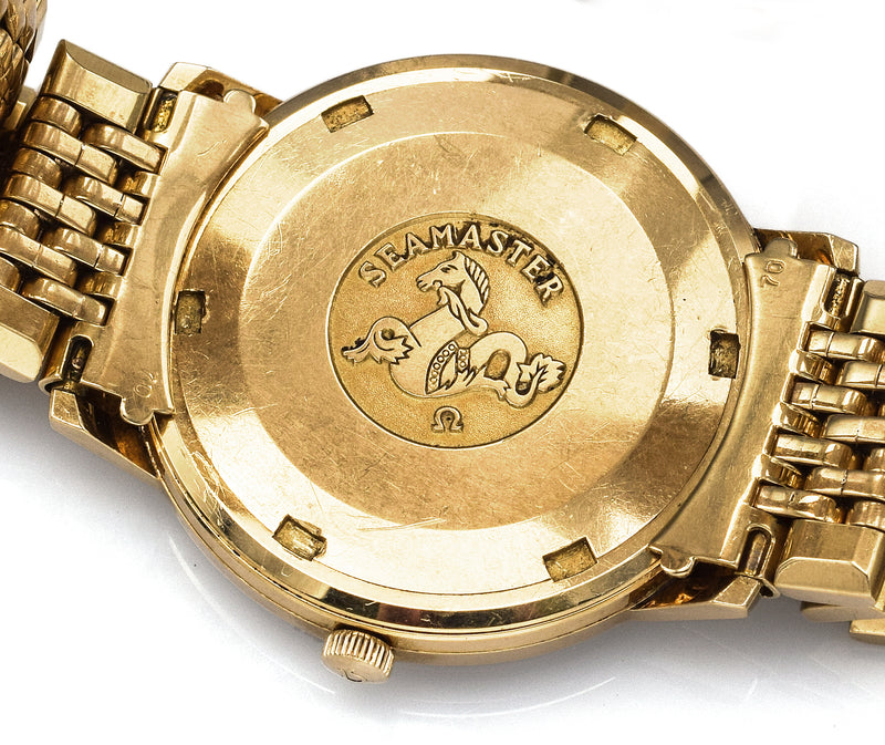 Vintage Omega Seamaster De Ville 18K Gold Automatic Men's Watch Ref. 165008
