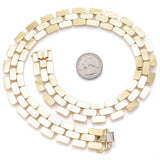 Estate 18K Yellow Gold 3-Row Panther Chain Chunky Collar Necklace +Case