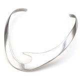 Vintage Sterling Silver Flat Collar Choker Necklace