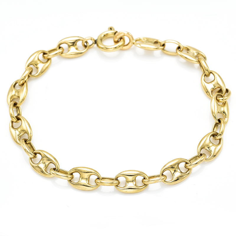 18K Yellow Gold Gucci Link Bracelet 8.5 Grams 5.75 Inches