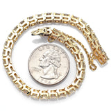 Vintage 14K Yellow Gold 10.08 TCW Diamond Tennis Bracelet