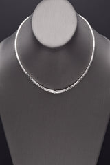 Estate 18K White Gold 0.48 TCW Diamond Link Necklace & Bracelet Set + Pouch G/H VS