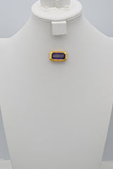 Antique Victorian 14K Yellow Gold 14.99 Ct Amethyst Brooch Pin