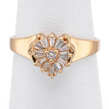 Vintage 14K Yellow Gold 0.39 TCW Diamond Baguette Band Ring