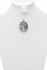 Vintage Henryk Winograd HW 999 Fine Silver Repoussé Woman Grape Vine Pendant