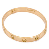 CARTIER 18K Yellow Gold Screw Love Bracelet Size 16 + Box, Screwdriver