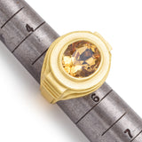 Vintage 19K Yellow Gold 7.08 Carats Citrine Cocktail Ring 18.9 Grams Size 5