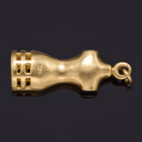 Vintage 14K Yellow Gold Dress Form Mannequin Charm Pendant
