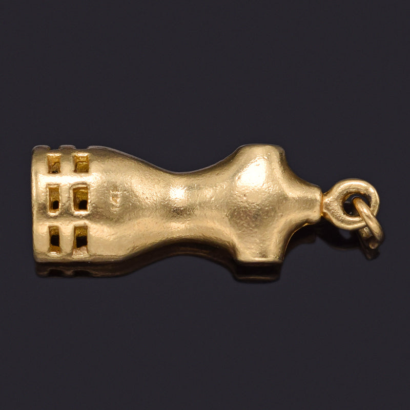 Vintage 14K Yellow Gold Dress Form Mannequin Charm Pendant