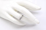 Vintage Platinum 0.42 TCW Diamond Semi-Eternity Band Ring