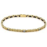 Antique Victorian 14K Yellow Gold Sapphire Tennis Bracelet
