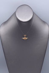 Vintage 14K Yellow Gold Airplane Charm Pendant