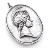 Vintage Henryk Winograd HW 999 Fine Silver Repoussé Roman Soldier Pendant 35.2mm